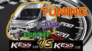 K-Suite 2.23 VS K-Suite 2.53 | Fiat Ducato 2.3 2014 EGR OFF and tuning with KESS