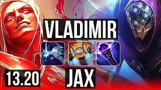 VLADIMIR vs JAX (TOP) | 2.9M mastery, 9 solo kills, 500+ games, 12/3/6 | EUW Master | 13.20