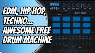 Drum Pro by Studio Linked Review ( FREE Multiple Kit Drum Machine)