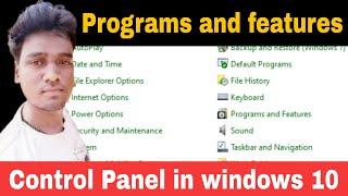 Programs and features windows 10 | Control Panel | The AB