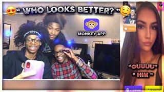 ASKING RANDOM GIRLS “WHO LOOKS BETTER?”  (Monkey App Challenge)