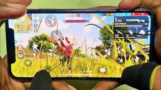 iPHONE XR GAMEPLAY PLAY || iPhone XR SETTINGS ️ HUD + SENSI + DPI [FREE FIRE HIGHLIGHTS] 