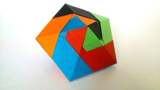 Origami Decahedron of 5 Modules - Geometric Origami.