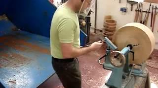 Glenn Lucas - Rough shaping a 16" salad bowl.