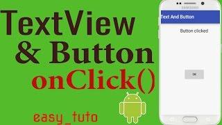 TextView and Button onCLick | Android Studio Tutorial (Beginners) HD | All About Android
