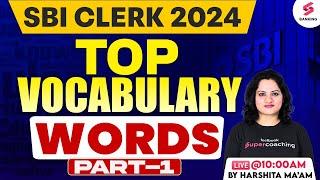 Top Important Vocabulary PYQs | SBI Clerk English Preparation 2024 | By Harshita Ma'am