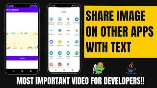 how to share image to other android apps from your app | Share feature in android studio