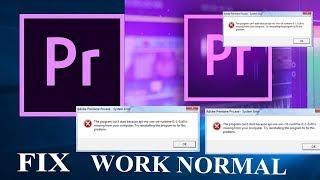 CARA MENGATASI ADOBE PREMIERE PRO SYSTEM ERROR