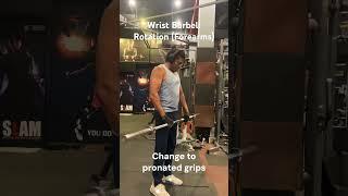 Wrist Barbell Rotation for Forearm #trending #health #fitness #shorts #reels #short #gym #viralvideo