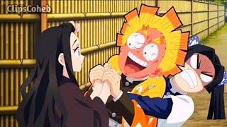 nezuko & zenitsu funny moments#demonslayer#kimetsu no yaiba#nezuko ¡ nezuko !....see inosuke !