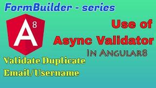 Duplicate email or username validation using Async validator in Angular