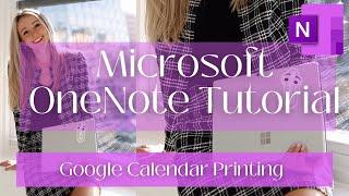Printing a Google Calendar to Microsoft OneNote