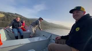 Catching crabs from a boat