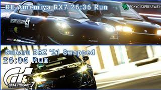 GT7 Tokyo Expressway 600 Subaru BRZ '21 & RE Amemiya RX7 Builds V 1.56