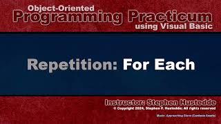 OOP Programming (VB) - 07G For Each Repetition