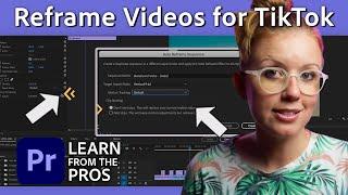 How to Edit TikTok Videos in Premiere Pro | Auto Reframe for Social Media Tutorial | Adobe Video