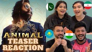 ANIMAL Teaser REACTION | Ranbir Kapoor | Sandeep Reddy Vanga | Foreigners REACT | 4 Idiots React