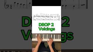 Drop 2 Piano Voicings Short Tutorial - Diatonic Progression 