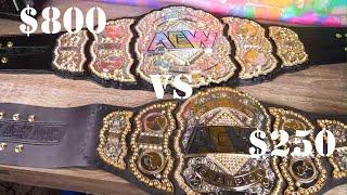 $800 Authentic vs $250 Bootlegs! AEW Official World Championship Title Comparison!