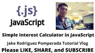 Simple Interest Rate Solve in JavaScript