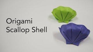 Origami Scallop Shell Tutorial  - Designed by Hoang Tien Quyet (ASMR Paper folding)
