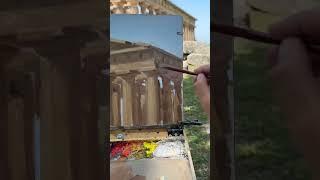 Plein Air Painting an Ancient Greek Temple in Paestum