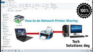 printer sharing problem in network || network me printer sharing kaise karen || techsolutionsdey