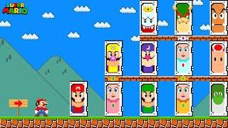 Super Mario Bros. but there are MORE Custom Door All Characters!