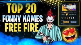 TOP 20 FUNNY NAMES FREE FIRE || ASSAM GAMING BIKASH || FUNNY NAME IDEAS IN FREE FIRE