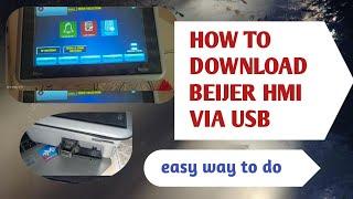 how to upload project by pendrive to beijer hmi