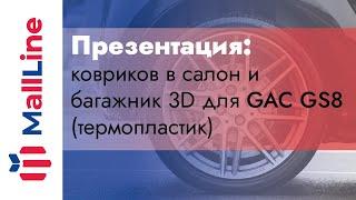 Коврики в салон и багажник 3D термопластиковые (7 мест) для GAC GS8 – в наличии!