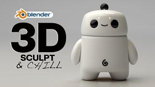 3D Sculpt & Chill - Dropping Live Stream Sculpt into Blender