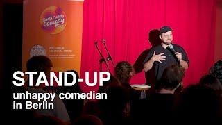 Unhappy stand-up comedian in Berlin