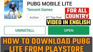 How to download pubg lite from playstore any play any country (English)