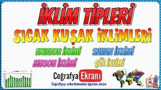 İklim Tipleri - Sıcak kuşak iklimleri ( Ekvator - Savan - Çöl - Muson iklimleri )