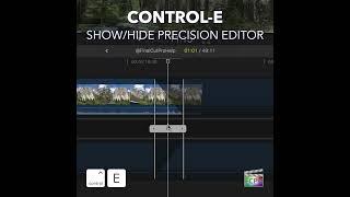 Final Cut Pro Shortcut | Control-E | Show/Hide Precision Editor