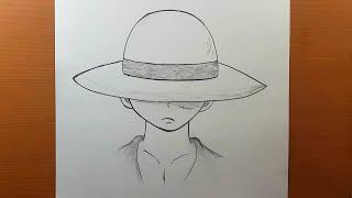 Comment dessiner Luffy | Une pièce | Luffy facile étape par étape | dessiner un anime facilement