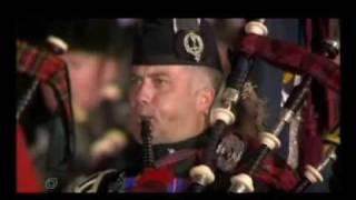 Moscow festival "Kremlin Zorya 2007". Bagpipes, Fireworks at the Red Square. "Amazing Grace"