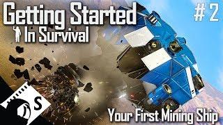 Your First Mining Ship - Getting Started in Space Engineers #2 (Survival Tutorial Series)