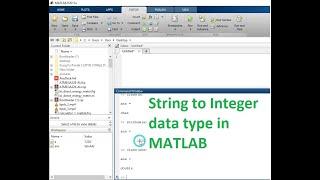 How to convert string to integer data type in matlab | string to number in matlab