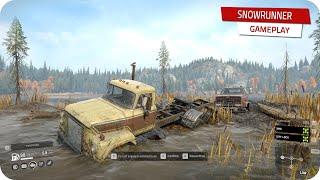 SnowRunner  Michigan #11 Black River - RESCUE Mission (Drowned Heavy Truck) 2K gameplay