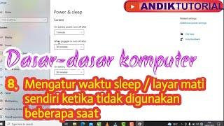 Cara mengatur waktu sleep / layar mati sendiri pada laptop atau komputer