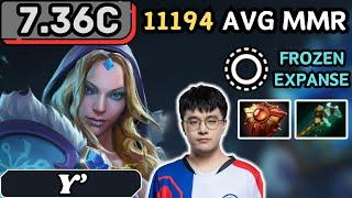 7.36c - Y' CRYSTAL MAIDEN Hard Support Gameplay - Dota 2 Full Match Gameplay