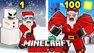 I Survived 100 DAYS as SANTA in HARDCORE Minecraft!