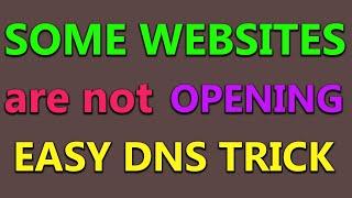 How to Open Blocked Websites by Changing DNS Setting