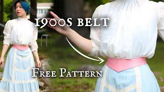 Making a Dip Waist Edwardian Belt + Free pattern