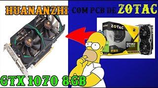 GTX 1070 HUANANZHI MOSTRANDO A PCB DA PLACA