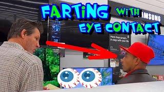 FARTING with EYE CONTACT Again!!!  (Funny Wet Fart Prank) 