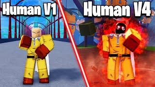 Going From Noob To Awakened HUMAN V4 In One Video [Blox Fruits]...