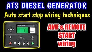 Diesel Generator Auto start & Stop wiring explain | auto main failure & remote start wiring dse 7320